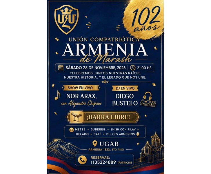 102 años - Unión Compatriótica Armenia de Marash