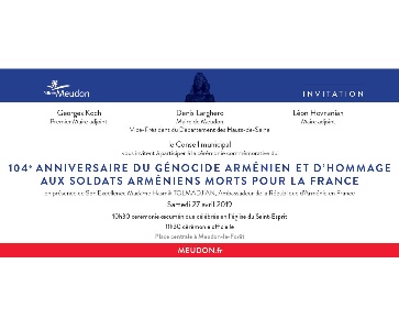 104e anniversaire du Génocide Arménien à Meudon