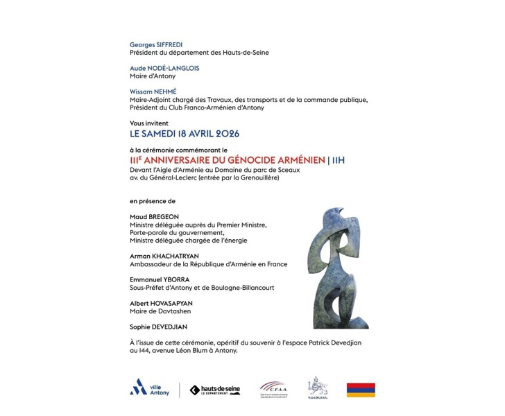 111e Anniversaire du Génocide Arménien