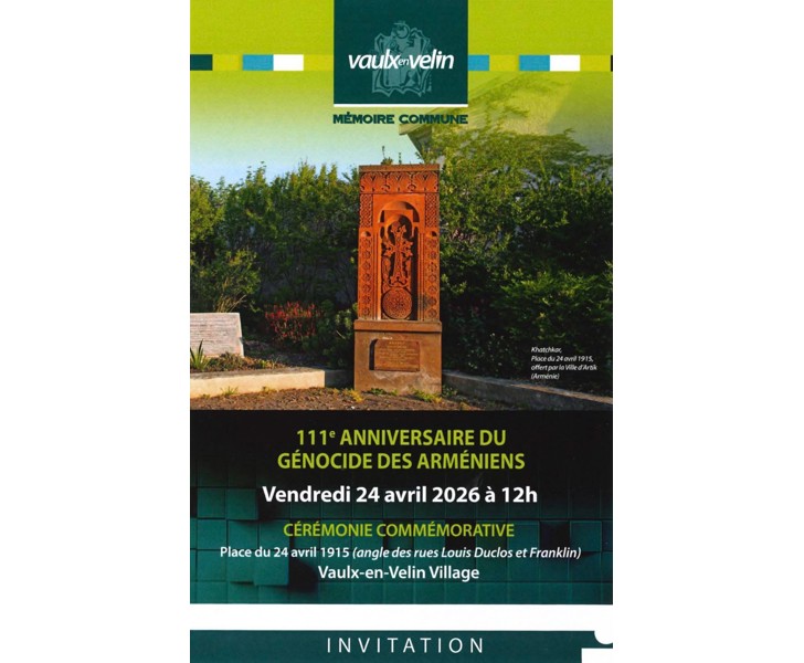 111e Anniversaire du Génocide des Arméniens