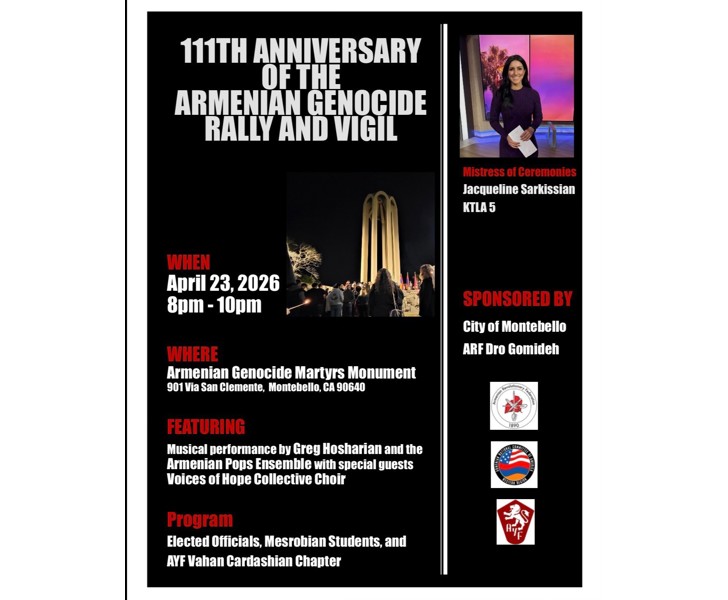 111th Anniversary of the Armenian Genocide Rally and Vigil
