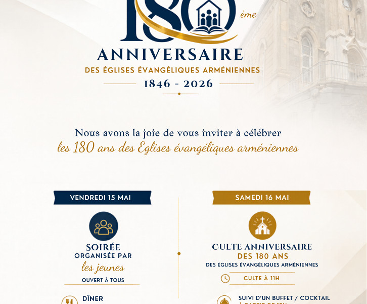 180ème anniversaire de l'église évangélique arménienne