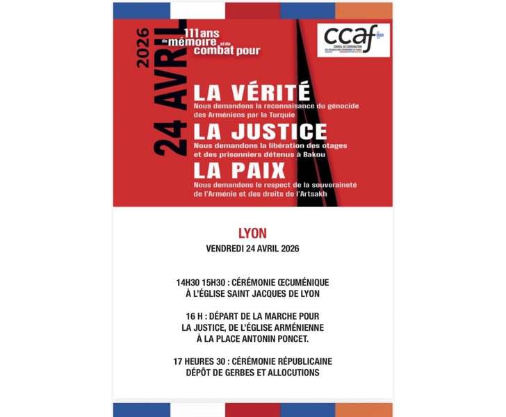 24 Avril - 111 ans de mémoire et de combat pour la vérité, la justice, la paix