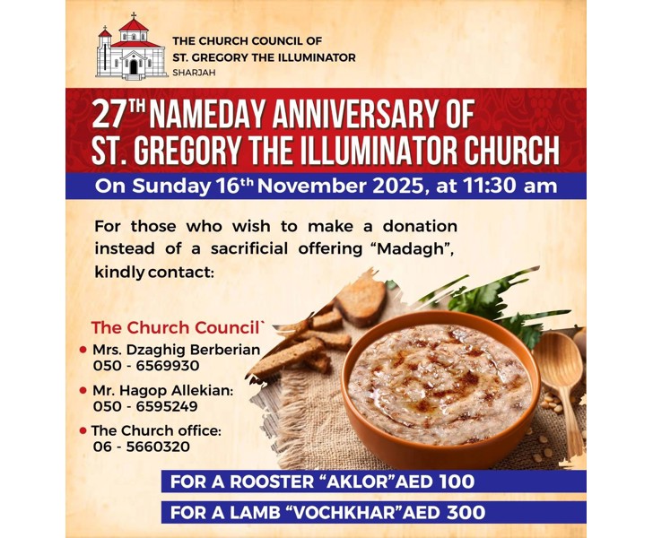27th Nameday Anniversary of St. Gregory the Illuminator Church
