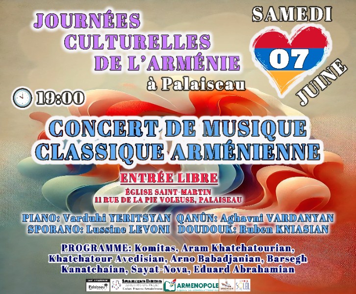 2e Journées culturelles de l’Arménie - Concert de musique classique arménienne