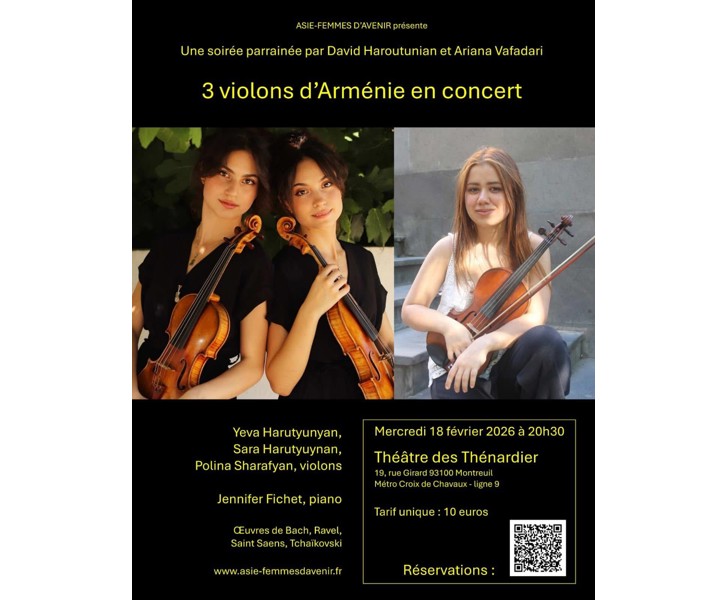 3 violons d'Arménie en concert