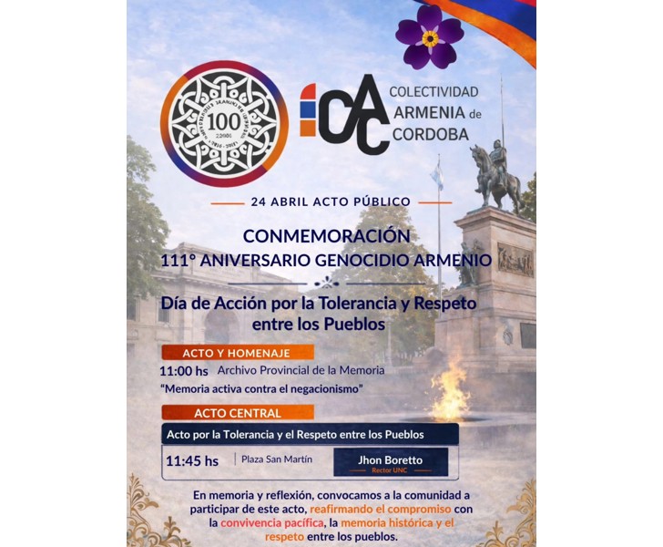 Conmemoración 111° Aniversario Genocidio Armenio