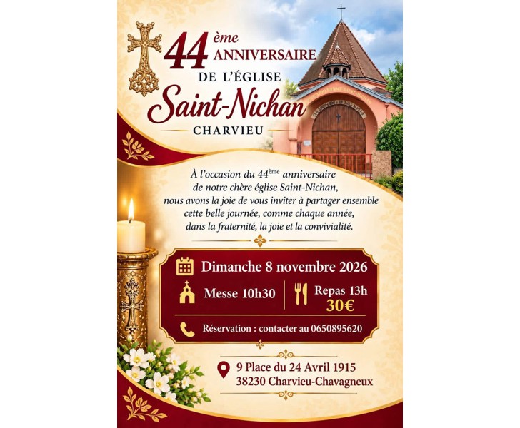 44ème Anniversaire de l'Église Saint-Nichan