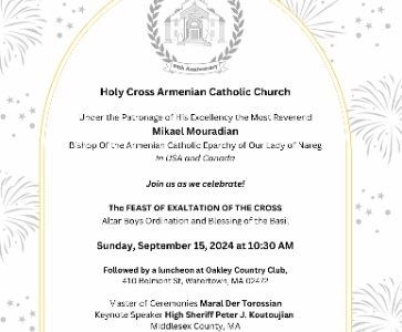 84th Anniversary of the Foundation of Holy Cross Armenian Catholic Church in New England