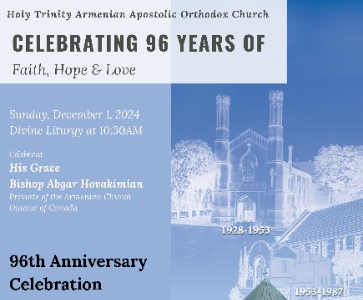 96th Anniversary of Holy Trinity Armenian Church