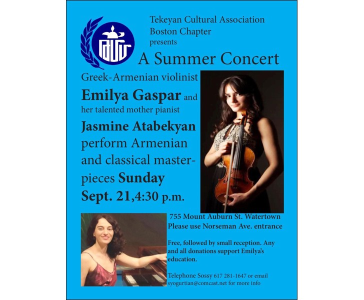 A Summer Concert with Emilya Gaspar and Jasmine Atabekyan