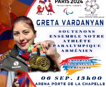 Soutenons ensemble notre athlète Paralympique arménien Greta VARDANYAN