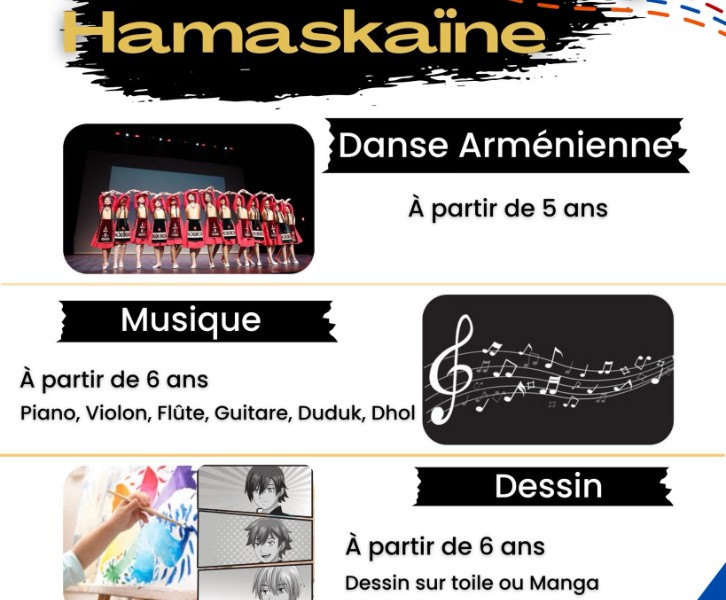ACTIVITES PROPOSES PAR L'ASSOCIATION COURANTS D'ART HAMASKAINE MARSEILLE