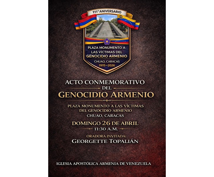 Acto Conmemorativo del Genocidio Armenio