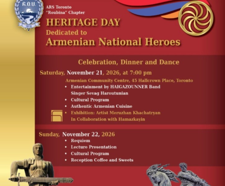 Heritage Day - Տոհմիկ Օր - Dedicated to Armenian National Heroes