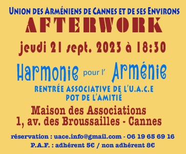 Afterwork - Harmonie pour l'Arménie