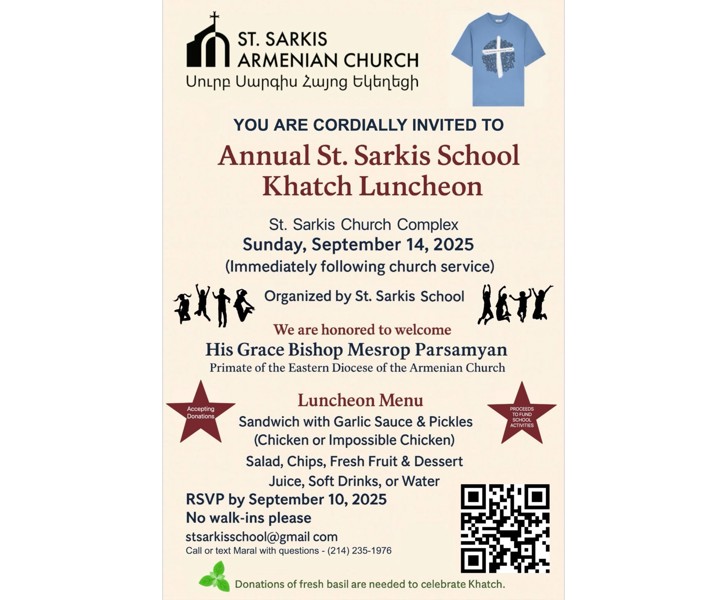 Annual St. Sarkis School Khatch Luncheon