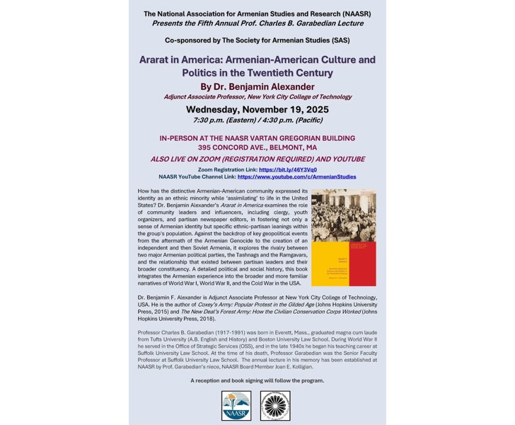 Ararat in America: Armenian-American Culture and Politics in the Twentieth Century