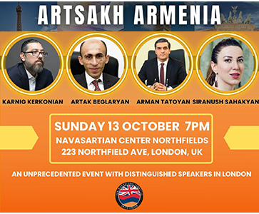 "Artsakh and Armenia": Artak Beglaryan, Karnig Kerkonian, Siranush Sahakyan and Arman Tatoyan in London