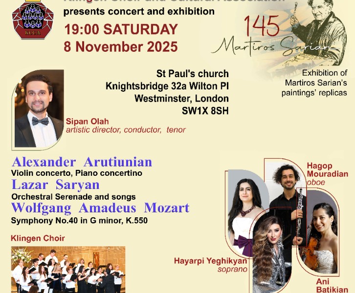 Arutiunian, Saryan, Mozart concert and exhibition