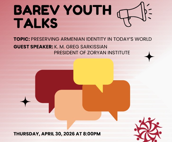 Barev Youth Talks - Guest Speaker: K.M.Greg Sarkissian