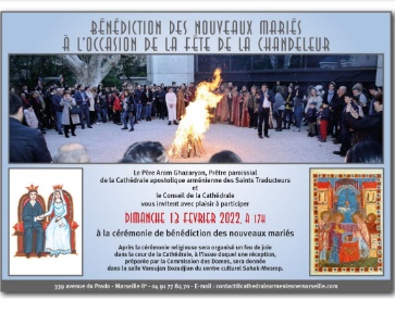 Bénédiction des nouveaux mariés à l'occasion de la fête de la chandeleur