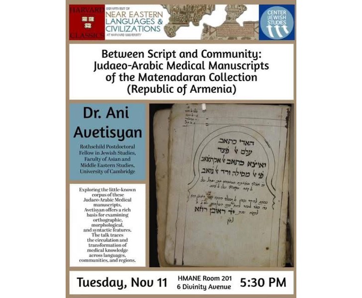 Between Script and Community: Judaeo-Arabic Medical Manuscripts of the Matenadaran Collection (Republic of Armenia)