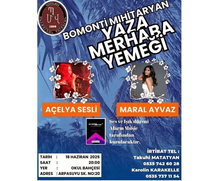 Bomonti Mihitaryan Yaza Merhaba Yemeği
