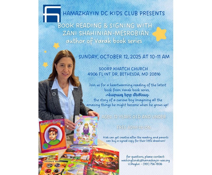Book Reading & Signing with Zani Shahinian-Mesrobian