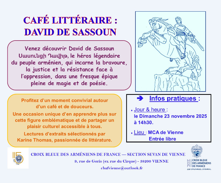 Café littéraire : David de Sassoun