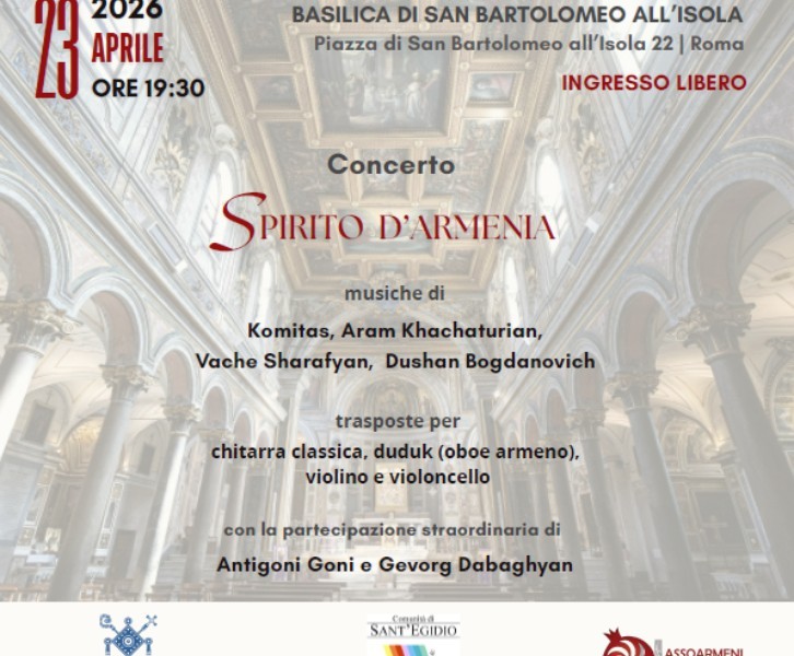 Celebrazione Ecumenica per la Pace nel Mondo e Concerto 'Spirito d'Armenia'