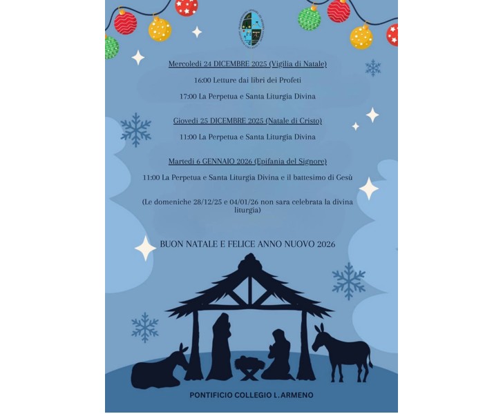 Celebrazioni Natalizie 2025-2026