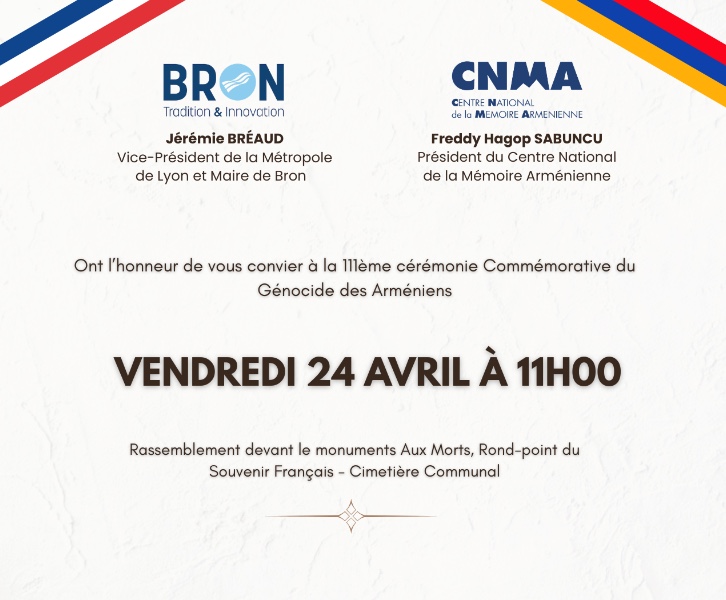 Cérémonie Commémorative du Génocide des Arméniens à Bron