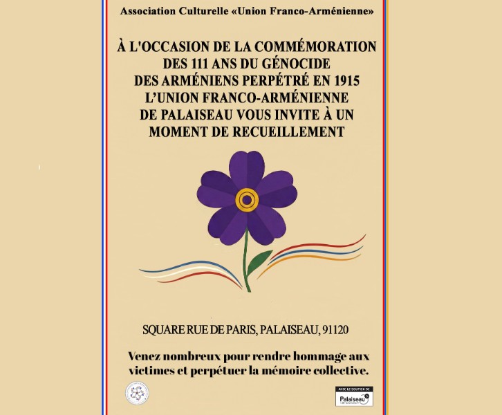 Commémoration des 111 ans du Génocide des Arméniens en Essonne