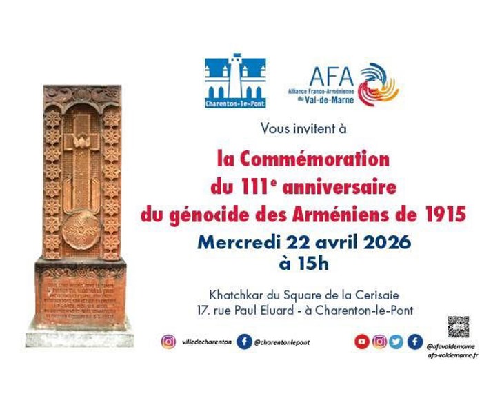 Commémoration du 111e anniversaire du génocide des Arméniens de 1915