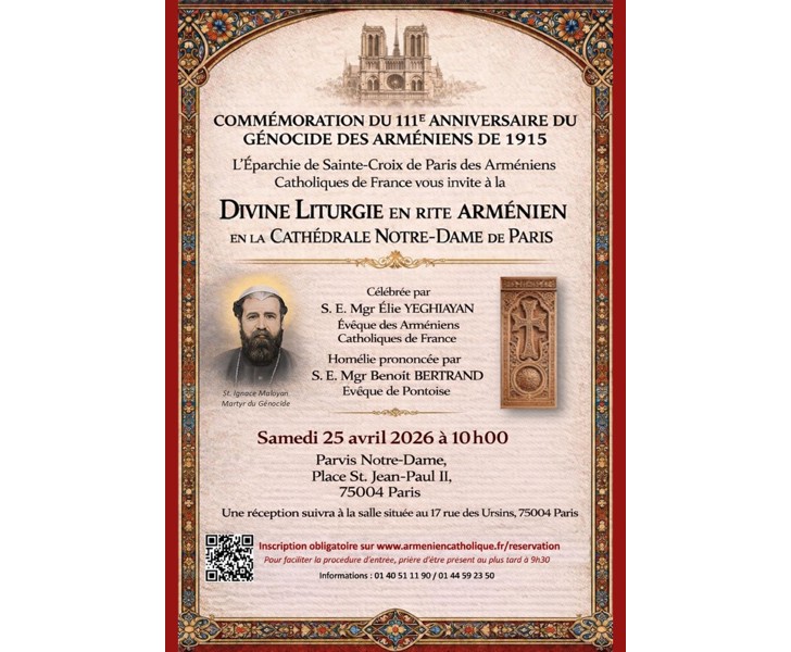 Commémoration du 111e anniversaire du Génocide des Arméniens de 1915