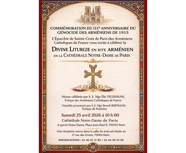 Commémoration du 111e anniversaire du Génocide des Arméniens de 1915
