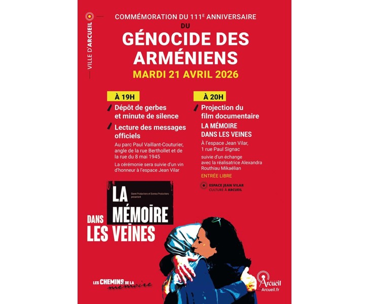 Commémoration du 111e anniversaire du Génocide des Arméniens