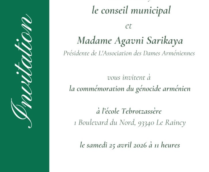 Commémoration du Génocide Arménien à l'Ecole TEBROTZASSERE