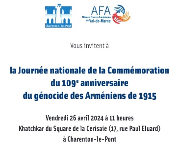 Commémoration Nationale du génocide des Arméniens 