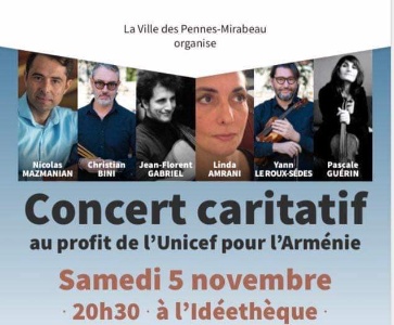 Concert caritatif au profit de l'Unicef pour l'Arménie