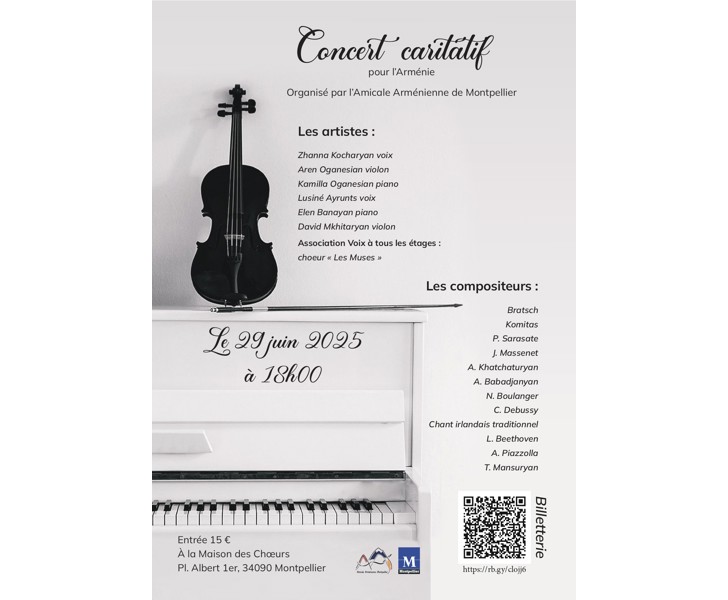 Concert caritatif pour l'Arménie