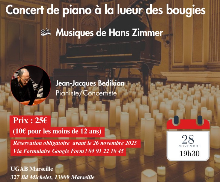 Concert de piano à la lueur des bougies
