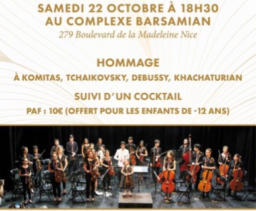 Concert des jeunes talents de l'orchestre du conservatoire Tchaikovsky de Yerevan