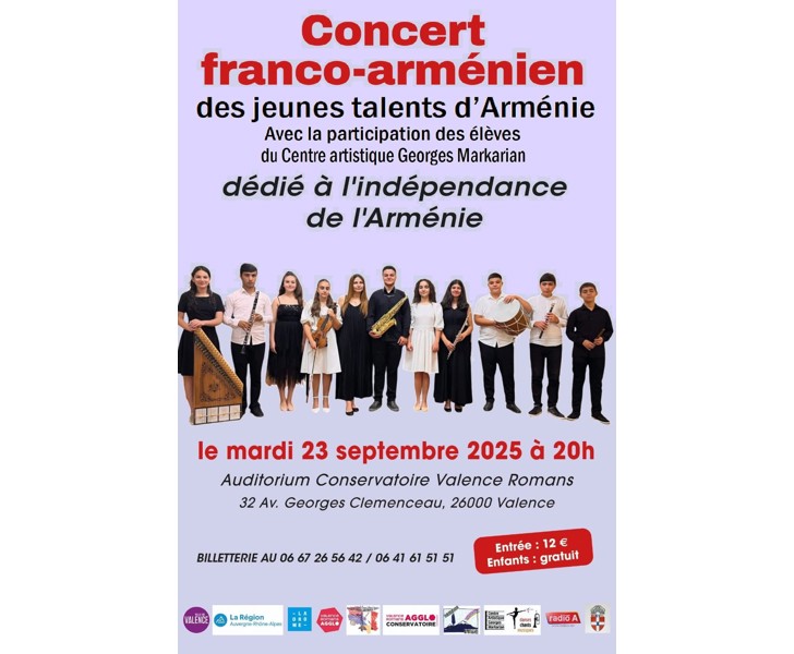 Concert franco-arménien des jeunes talents d'Arménie