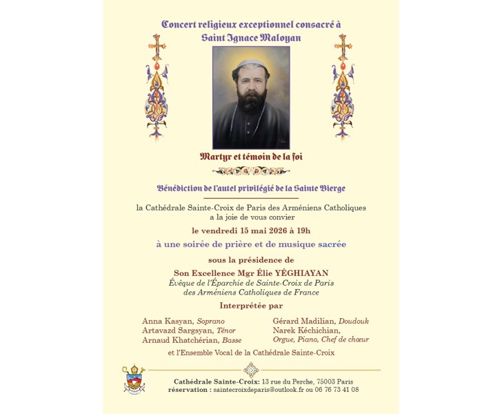 Concert religieux exceptionnel consacré à Saint Ignace Maloyan