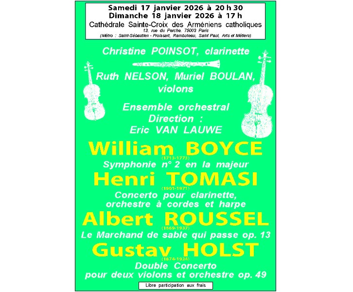 Concert symphonique de l'Ensemble orchestral Eric Van Lauwe