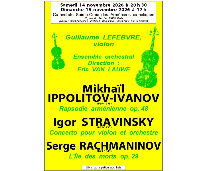 Concert symphonique de l'Ensemble orchestral Eric Van Lauwe