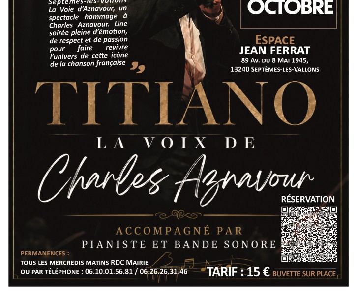 Concert Titiano La Voix de Charles Aznavour