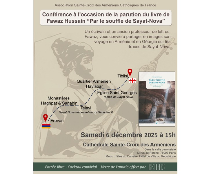 Conférence à l'occasion de la parution du livre de Fawaz Hussain "Par le souffle de Sayat-Nova"